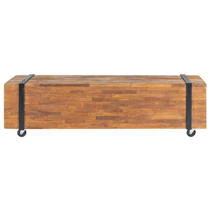 vidaXL TV Stand 110x30x32.5 cm Solid Teak Wood
