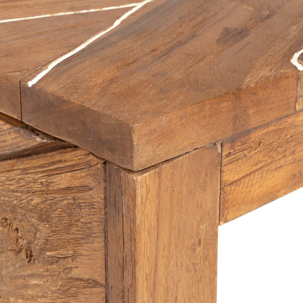 vidaXL TV Stand 110x60x38 cm Solid Teak Wood