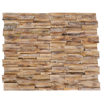 vidaXL 3D Wall Cladding Panels 10 pcs 1.01 m² Solid Teak Wood