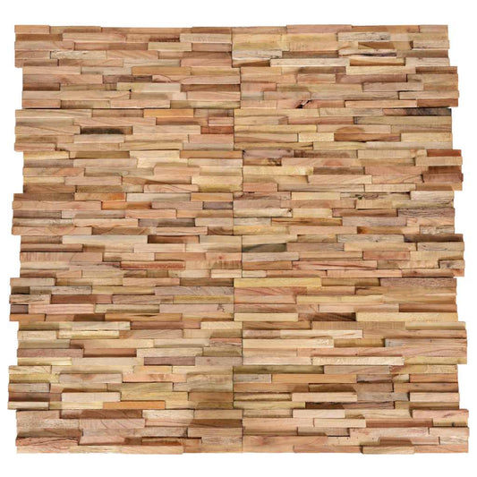 vidaXL 3D Wall Cladding Panels 10 pcs 1.08 m² Solid Teak Wood