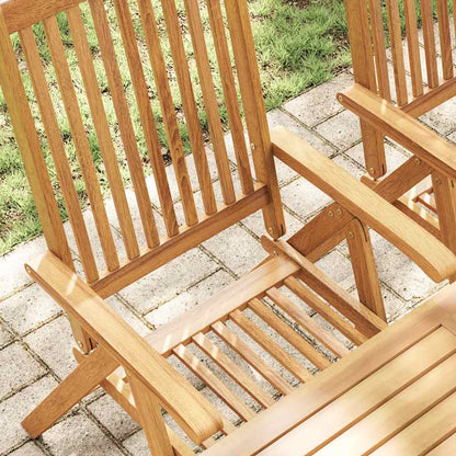 vidaXL Garden Chair | Set of 4 | Natural Brown | Solid acacia wood | Medium