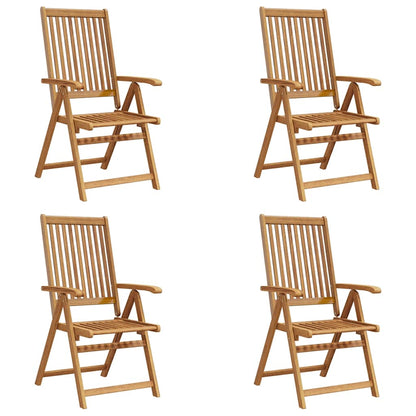 vidaXL Garden Chair | Set of 4 | Natural Brown | Solid acacia wood | Medium