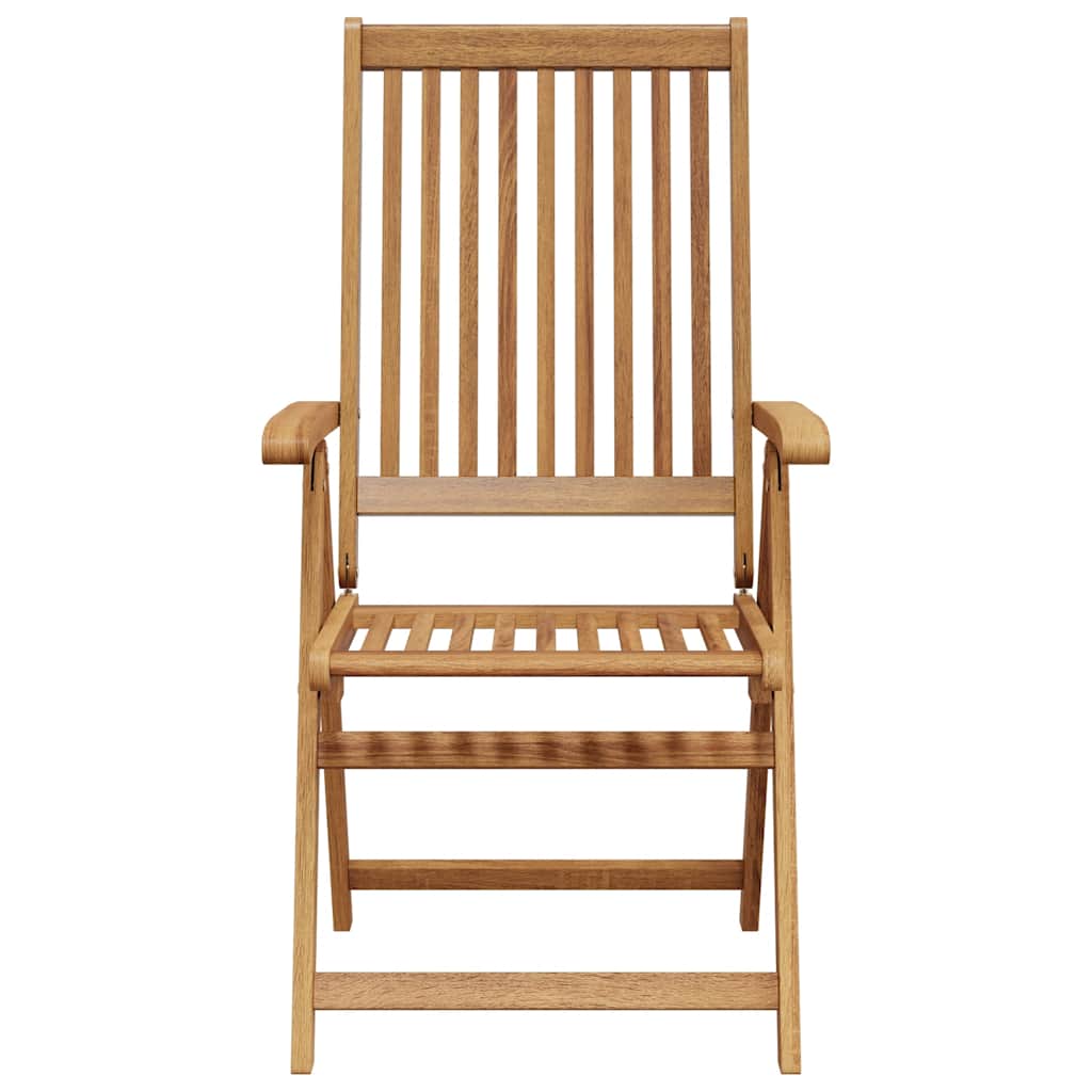 vidaXL Garden Chair | Set of 4 | Natural Brown | Solid acacia wood | Medium
