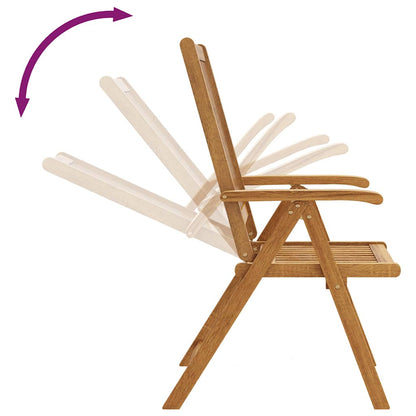 vidaXL Garden Chair | Set of 4 | Natural Brown | Solid acacia wood | Medium