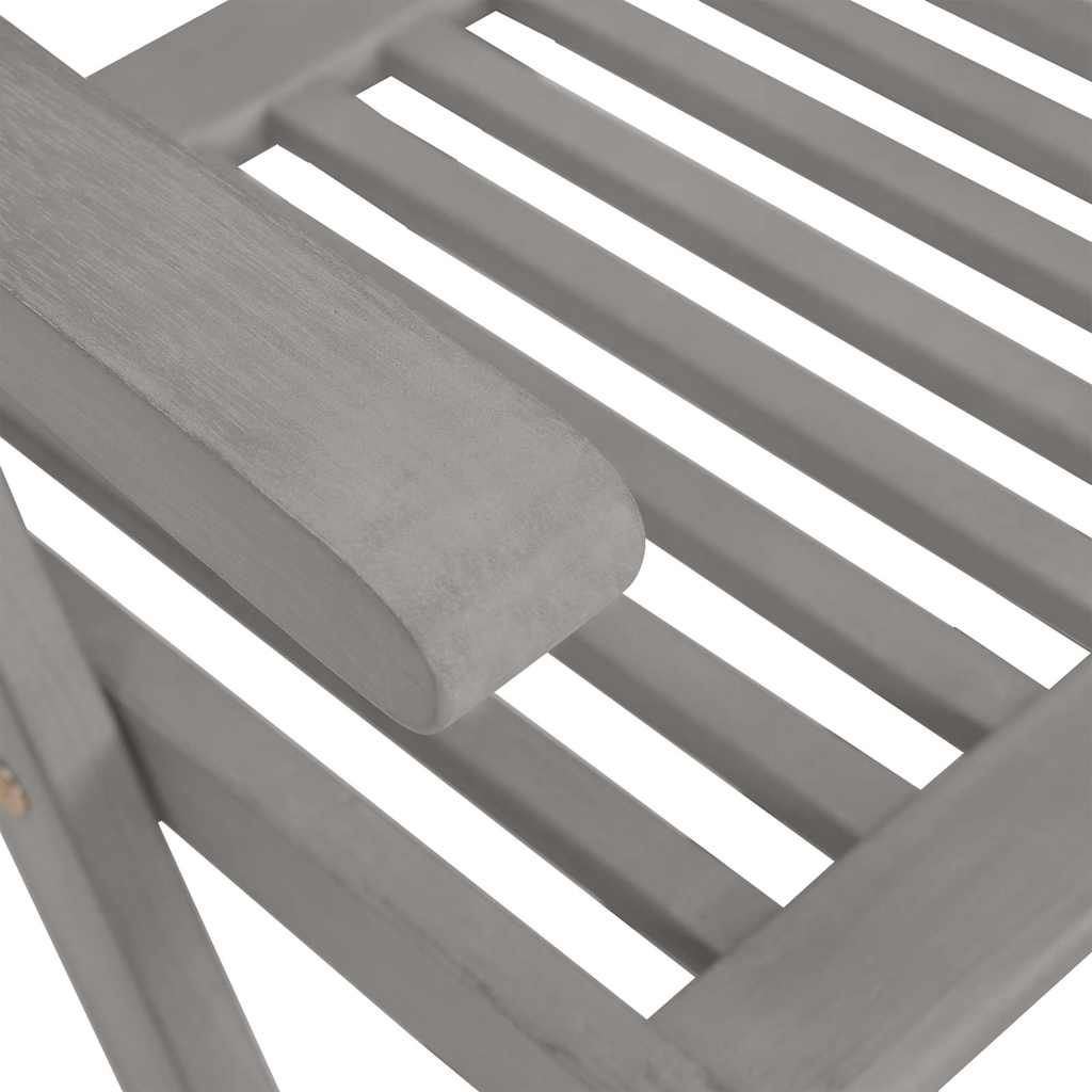 vidaXL Garden Reclining Chairs 4 pcs Grey Solid Acacia Wood