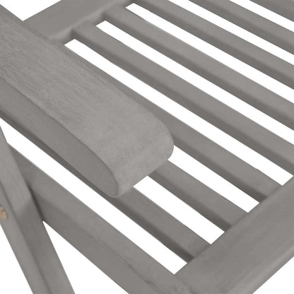 vidaXL Garden Reclining Chairs 4 pcs Grey Solid Acacia Wood
