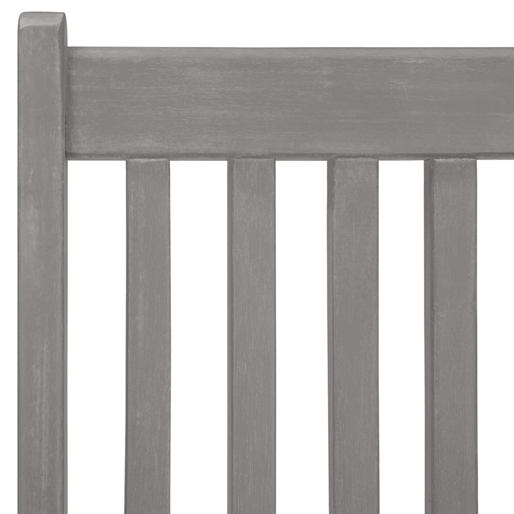 vidaXL Garden Chair | Set of 6 | Grey | Solid Acacia Wood | Standard | Foldable