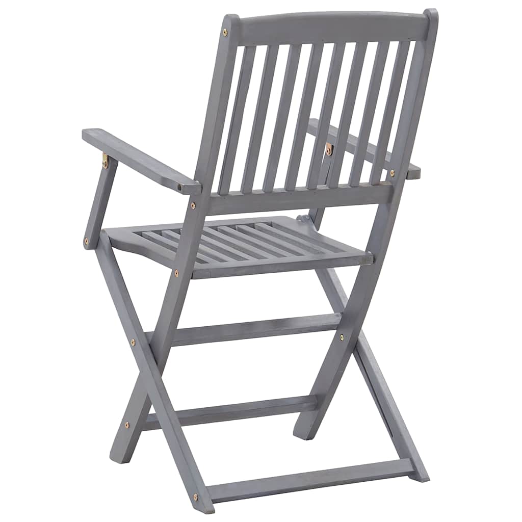 vidaXL Folding Chairs 6 pcs Solid Acacia Wood