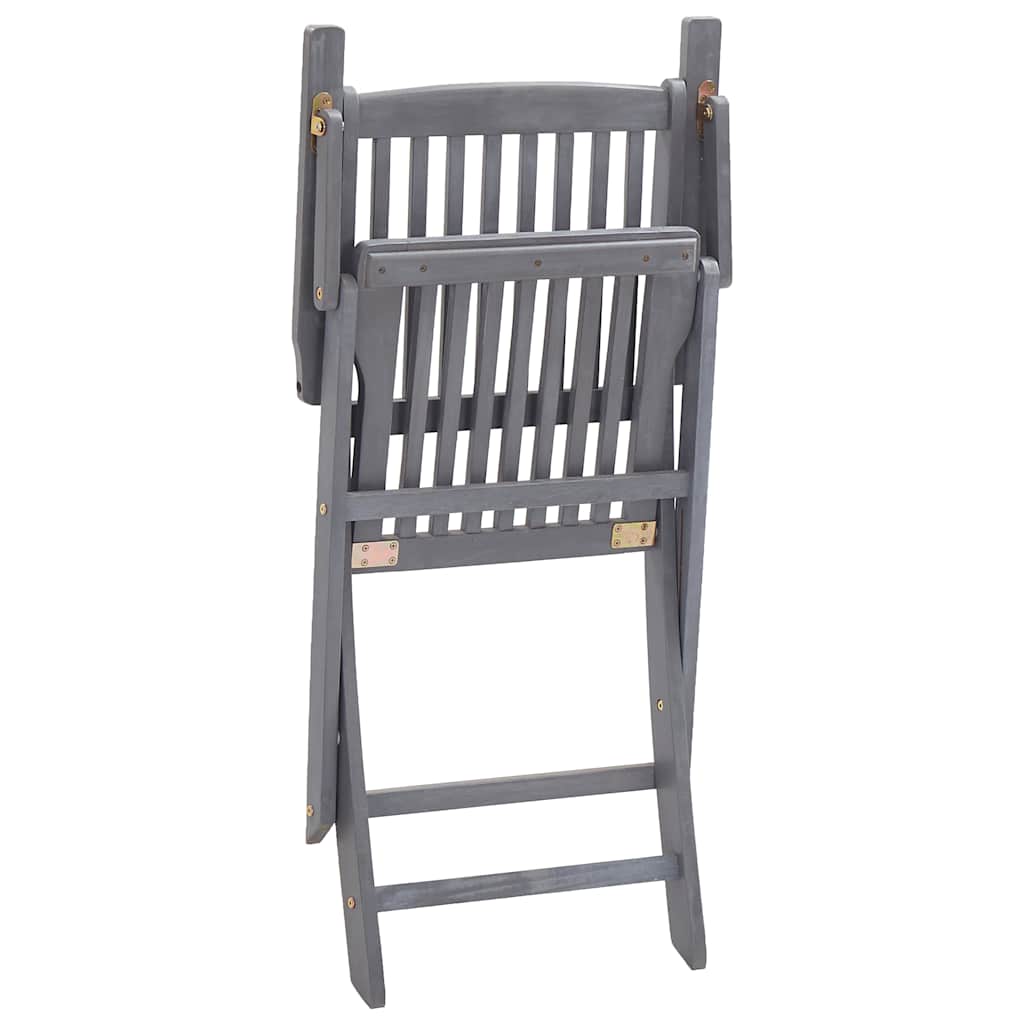 vidaXL Folding Chairs 6 pcs Solid Acacia Wood