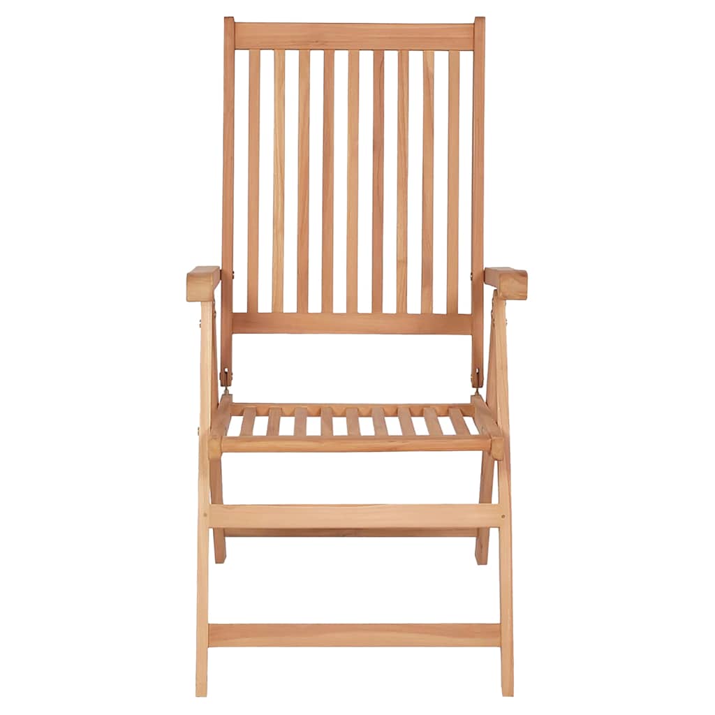 vidaXL Reclining Folding Chairs 4 pcs Solid Teak Wood