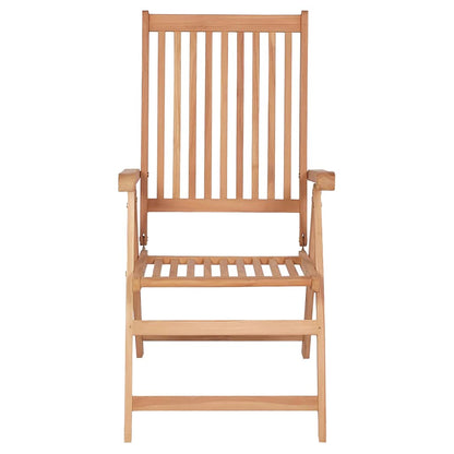 vidaXL Reclining Folding Chairs 4 pcs Solid Teak Wood