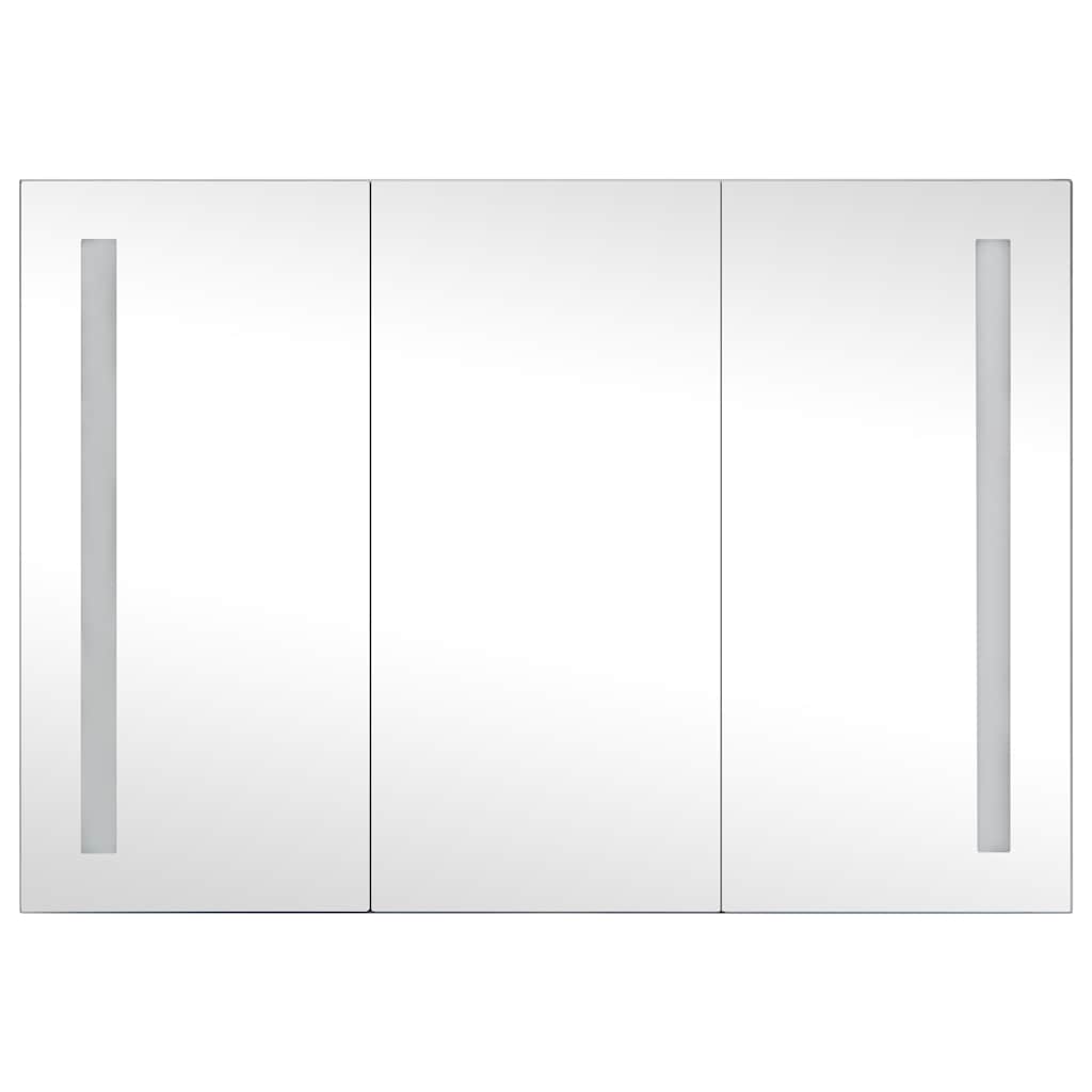 vidaXL LED Bathroom Mirror Cabinet 89x14x62 cm