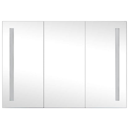 vidaXL LED Bathroom Mirror Cabinet 89x14x62 cm