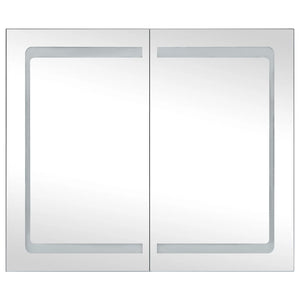vidaXL LED Bathroom Mirror Cabinet 80x12.2x68 cm