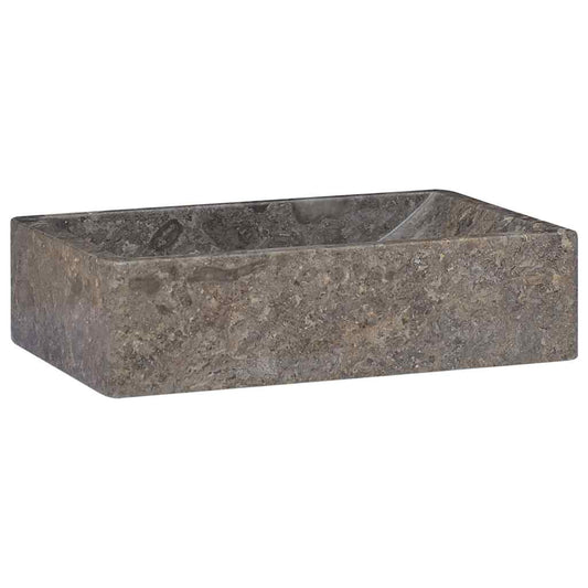 149156 vidaXL Sink 45x30x12 cm Marble High Gloss Grey