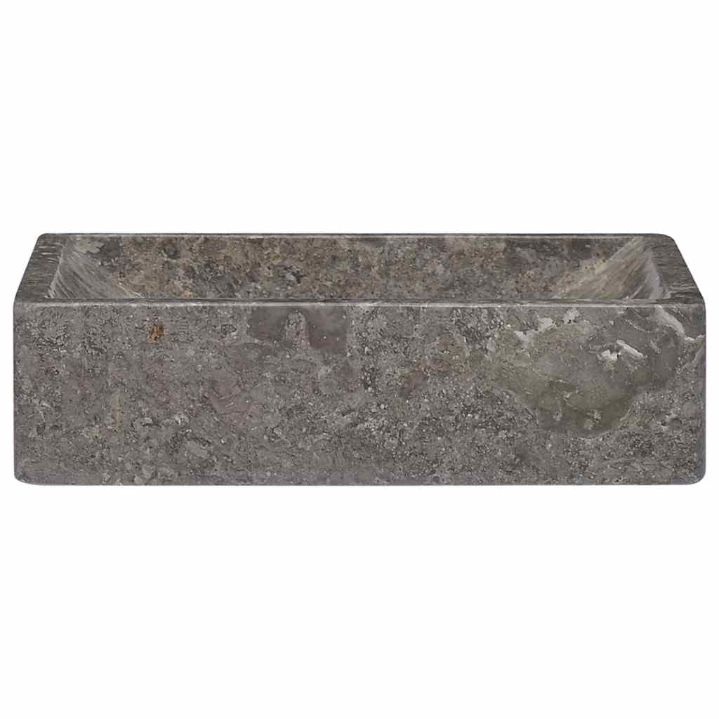 149156 vidaXL Sink 45x30x12 cm Marble High Gloss Grey
