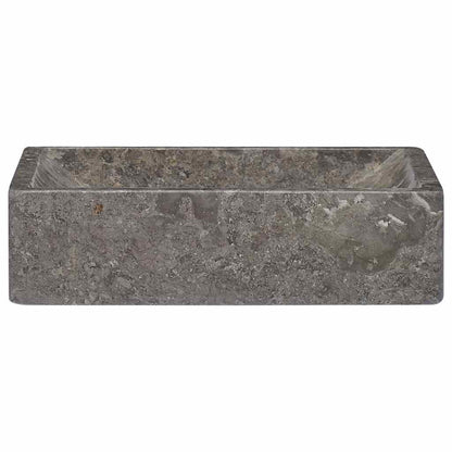 149156 vidaXL Sink 45x30x12 cm Marble High Gloss Grey