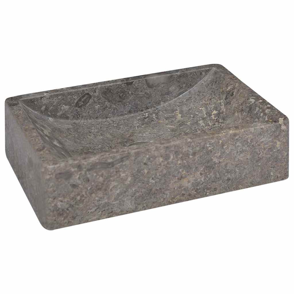149156 vidaXL Sink 45x30x12 cm Marble High Gloss Grey