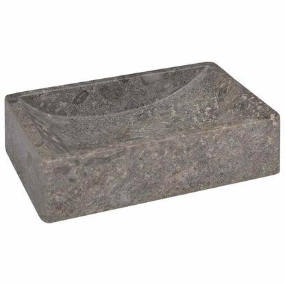 149156 vidaXL Sink 45x30x12 cm Marble High Gloss Grey