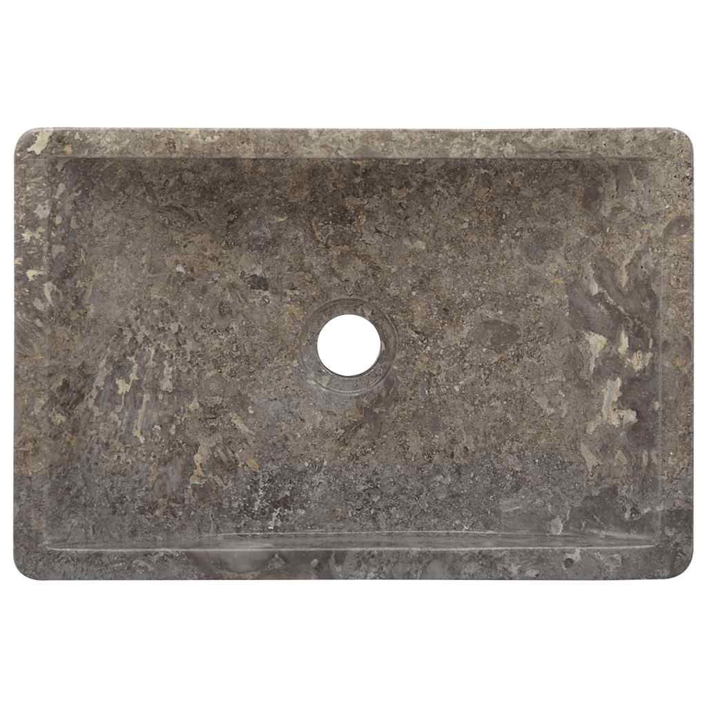 149156 vidaXL Sink 45x30x12 cm Marble High Gloss Grey