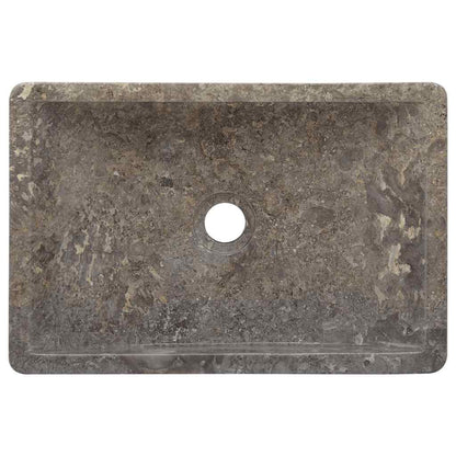 149156 vidaXL Sink 45x30x12 cm Marble High Gloss Grey