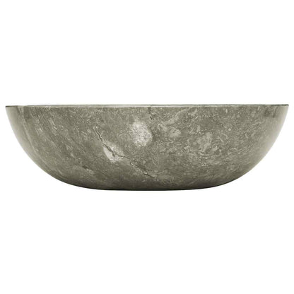 149157 vidaXL Sink Grey Ø40x12 cm Marble
