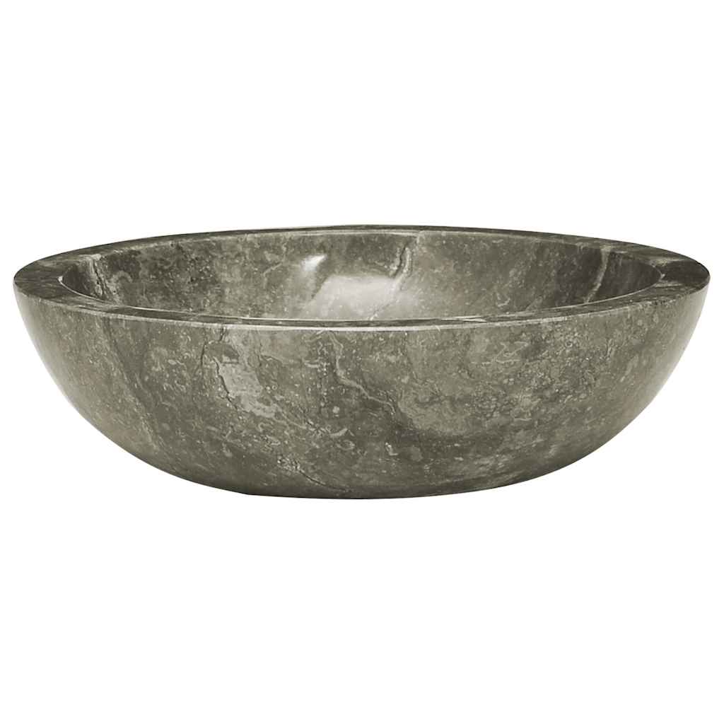 vidaXL Sink Grey Ø40x12 cm Marble