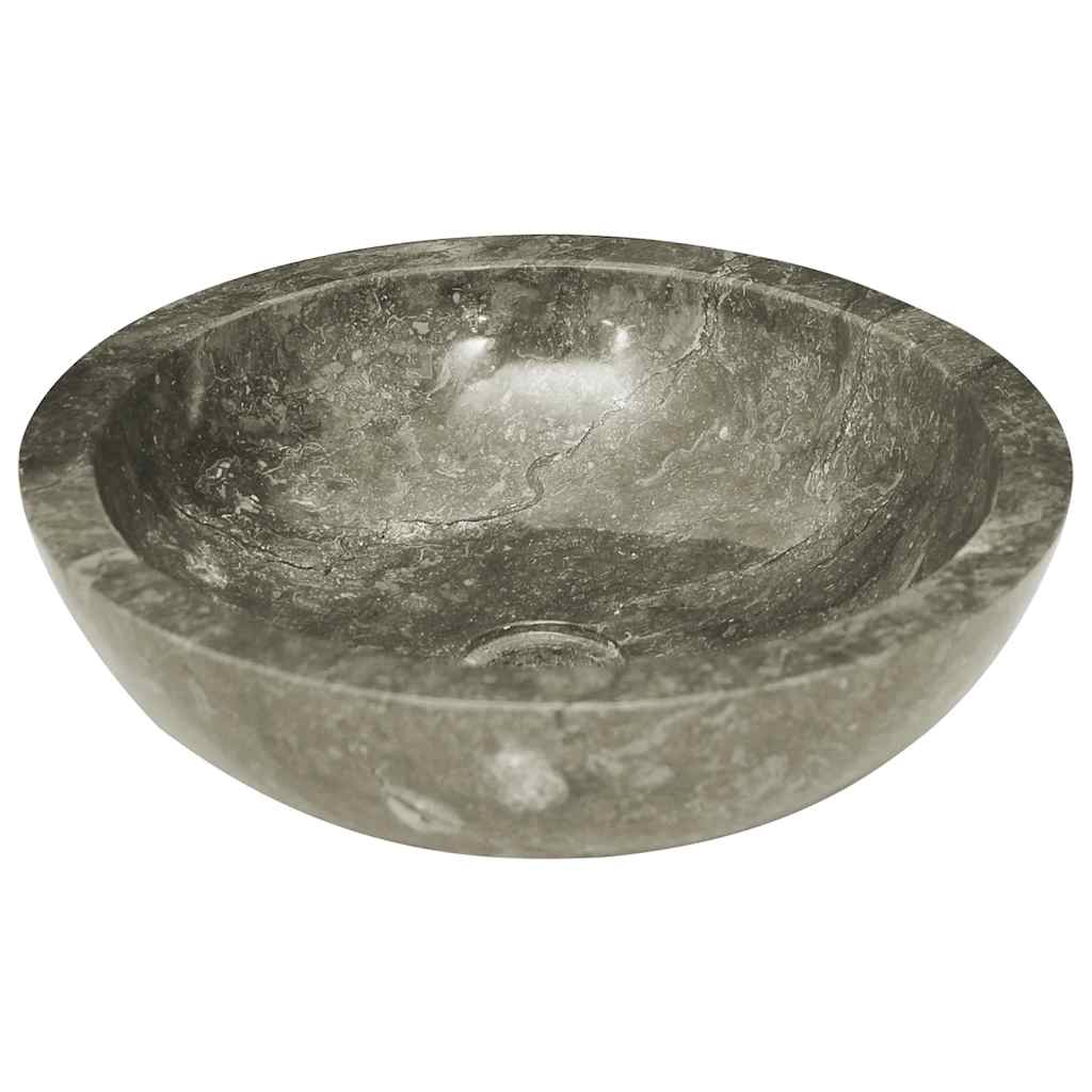 vidaXL Sink Grey Ø40x12 cm Marble