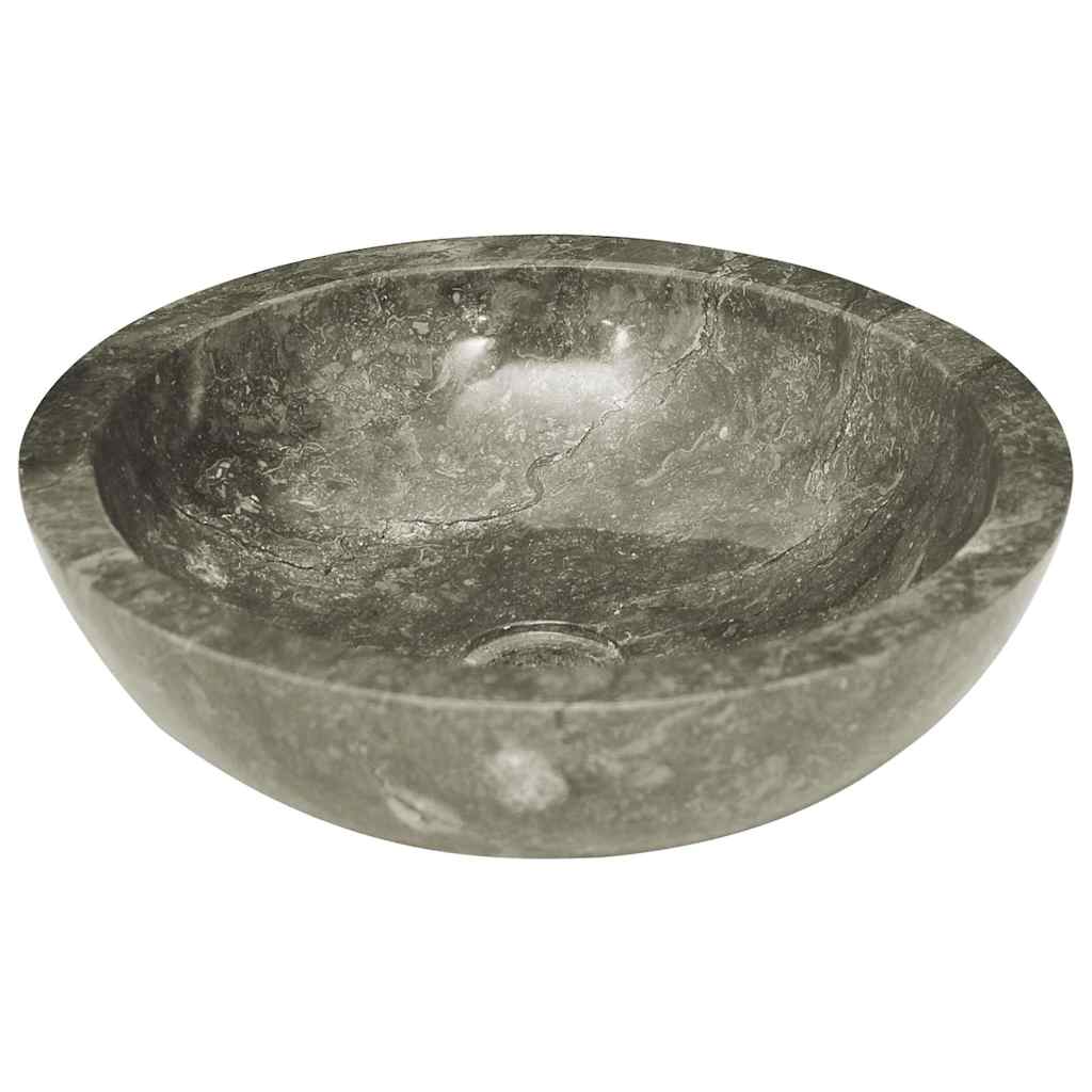 149157 vidaXL Sink Grey Ø40x12 cm Marble