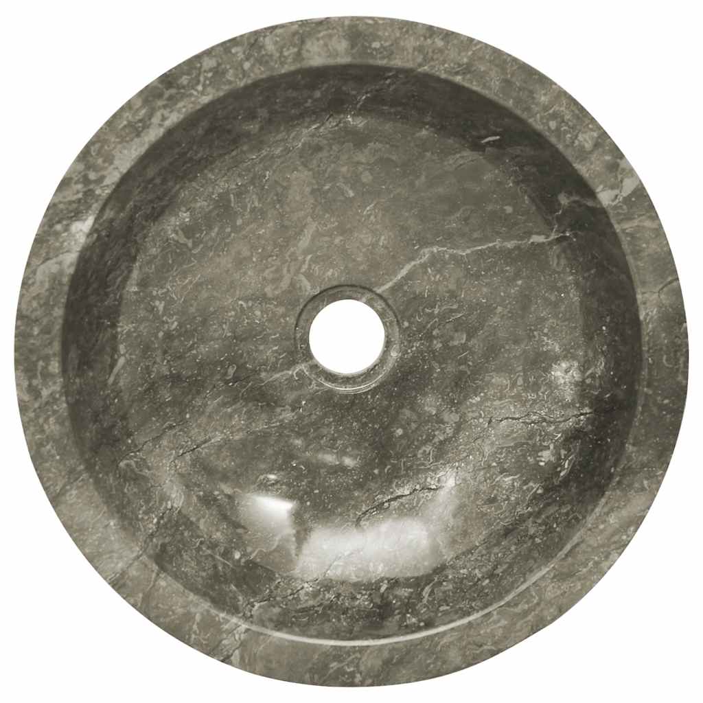 vidaXL Sink Grey Ø40x12 cm Marble