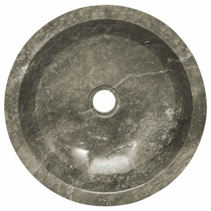 vidaXL Sink Grey Ø40x12 cm Marble