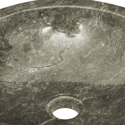 vidaXL Sink Grey Ø40x12 cm Marble