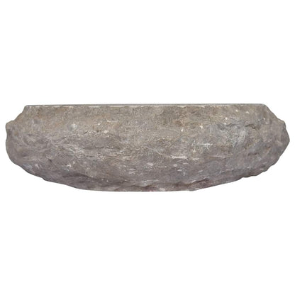 149158 vidaXL Sink Grey Ø40x12 cm Marble