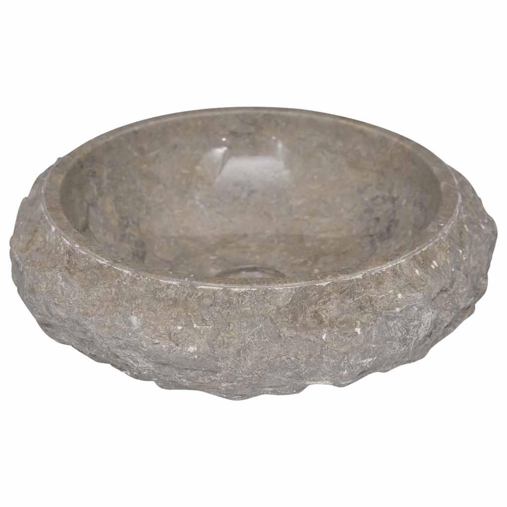 149158 vidaXL Sink Grey Ø40x12 cm Marble