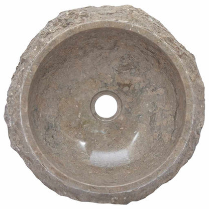 149158 vidaXL Sink Grey Ø40x12 cm Marble