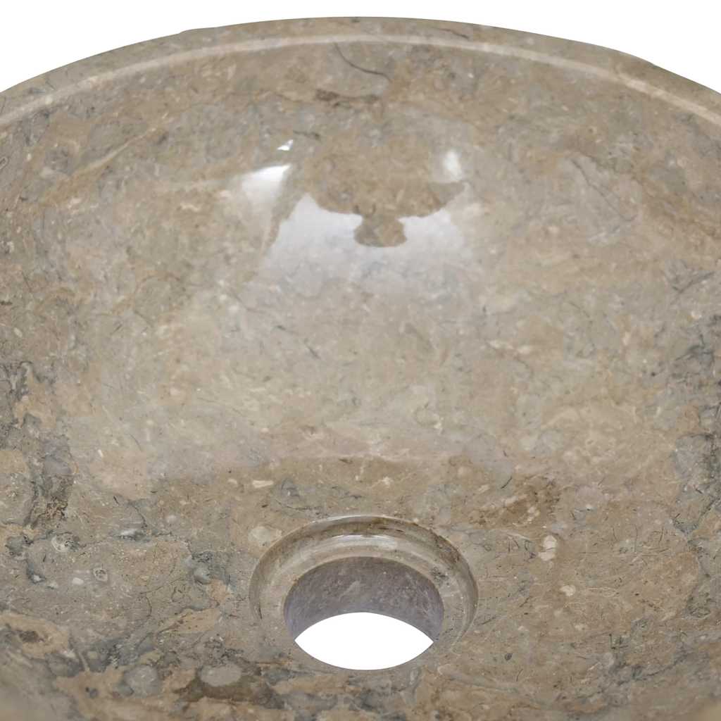 149158 vidaXL Sink Grey Ø40x12 cm Marble