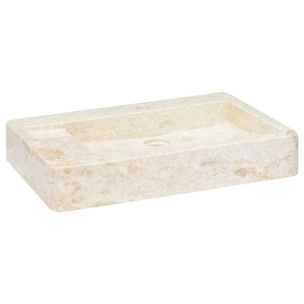149159 vidaXL Sink Cream 58x39x10 cm Marble