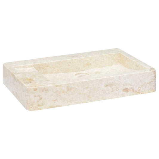 149159 vidaXL Sink Cream 58x39x10 cm Marble