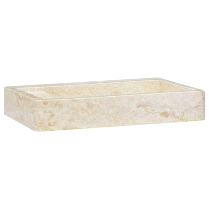 149159 vidaXL Sink Cream 58x39x10 cm Marble