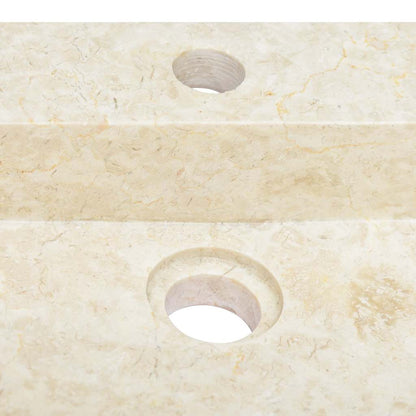 149159 vidaXL Sink Cream 58x39x10 cm Marble