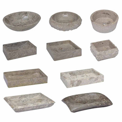 149161 vidaXL Sink Grey 58x39x10 cm Marble