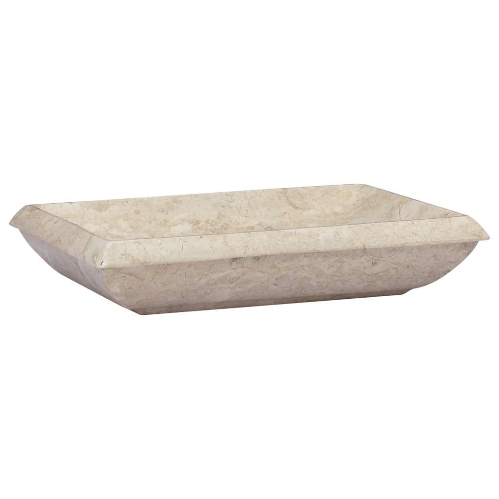 vidaXL Sink Cream 50x35x10 cm Marble