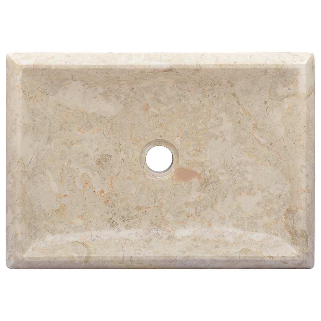 vidaXL Sink Cream 50x35x10 cm Marble