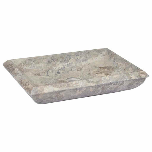 149164 vidaXL Sink Grey 50x35x10 cm Marble