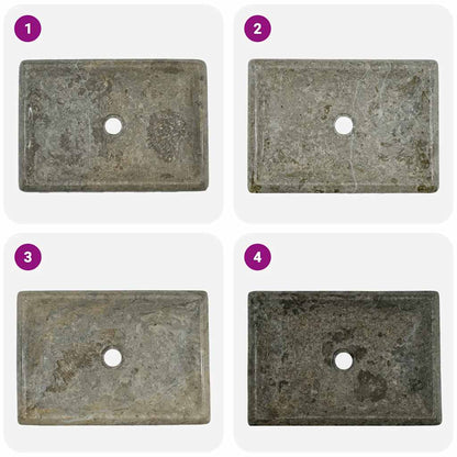 149164 vidaXL Sink Grey 50x35x10 cm Marble