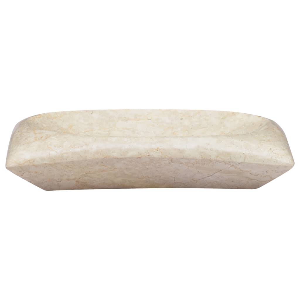 vidaXL Sink Cream 50x35x10 cm Marble