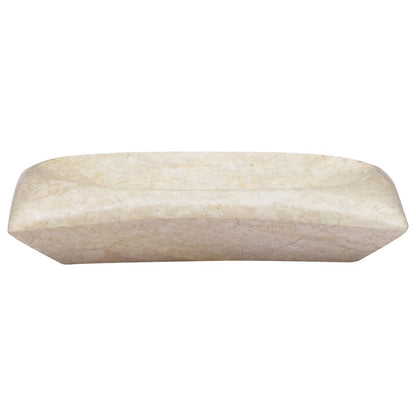 vidaXL Sink Cream 50x35x10 cm Marble