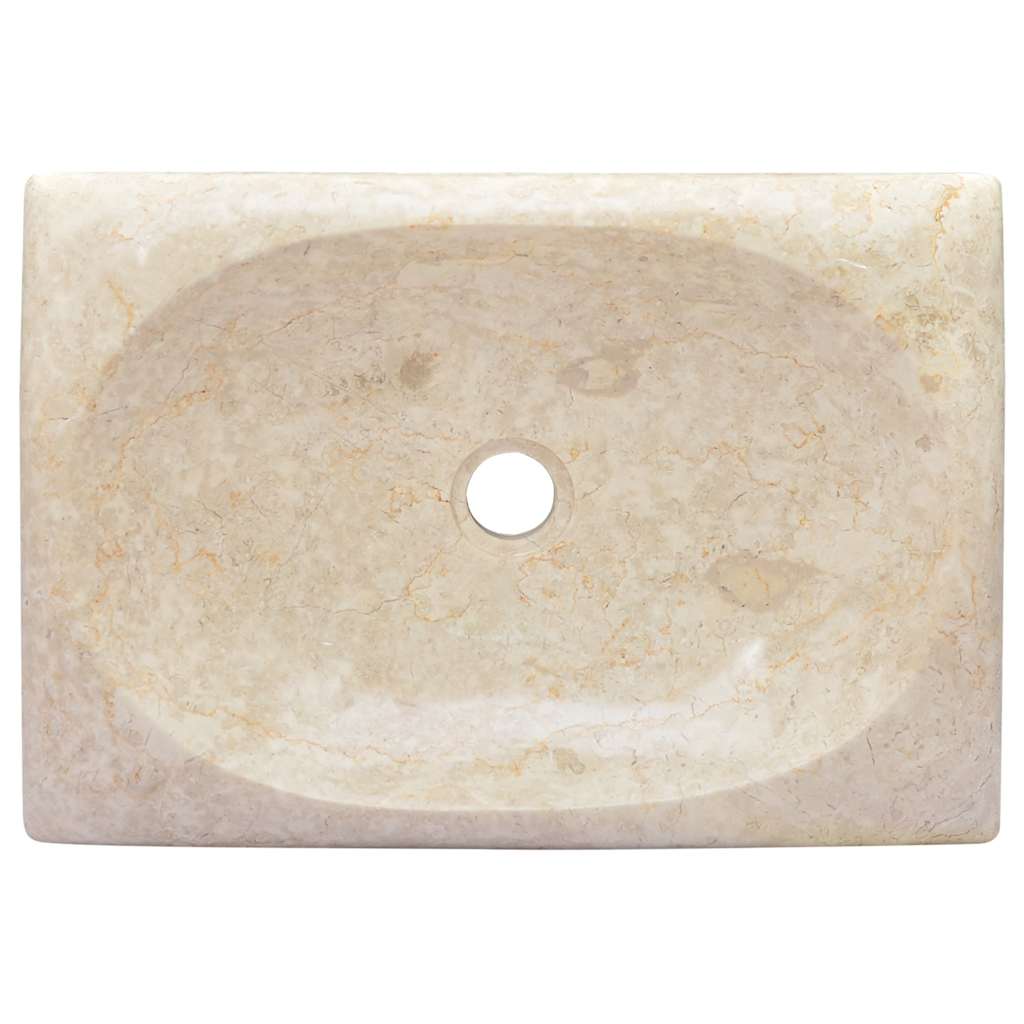 vidaXL Sink Cream 50x35x10 cm Marble