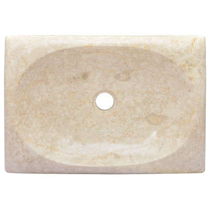 vidaXL Sink Cream 50x35x10 cm Marble