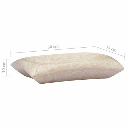 vidaXL Sink Cream 50x35x10 cm Marble